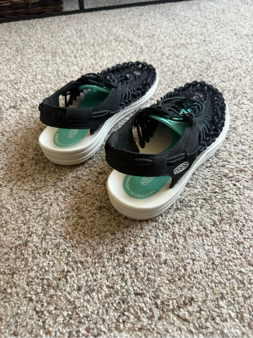 Black and Teal Men's Keen Uneek Sneaker Sandal